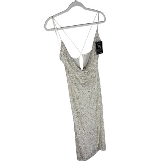 Retrofete Frieda Maxi Dress Sequin Embellished Evening Party Cocktail White Sz M - Picture 8 of 12